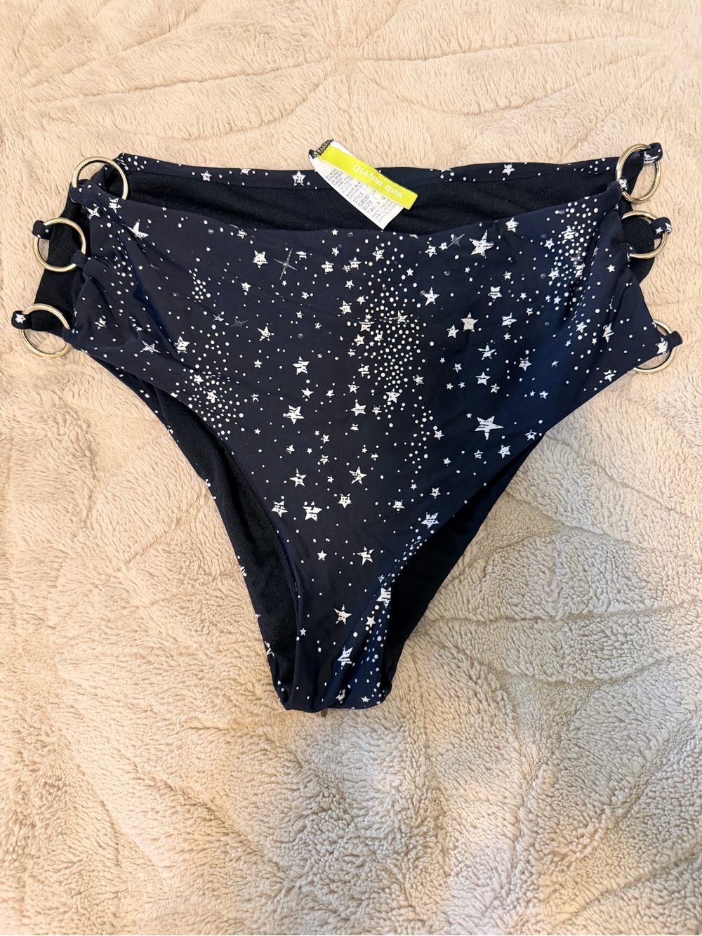 Gianni Bini high-waisted bikini bottom size L stars constellations GUC so cute - Picture 2 of 6